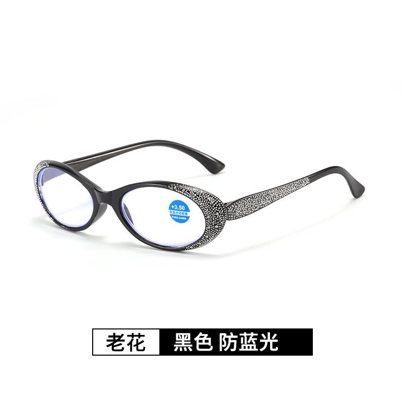 New Ladies Fashion Cat'S Eye Anti-Blue Light Reading Glasses Hd Diamond-Encrusted Luxury Elderly Reading Mirror Flat Men - Image 4
